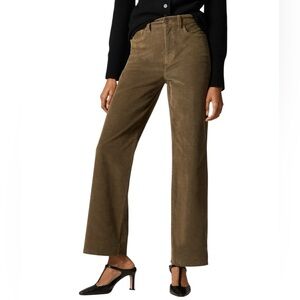J. Crew Slim Wide Leg Stretch Corduroy Pants NWT 25P Brown